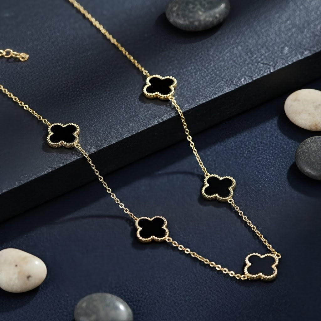 Five Leaf Clover Necklace Jewellery