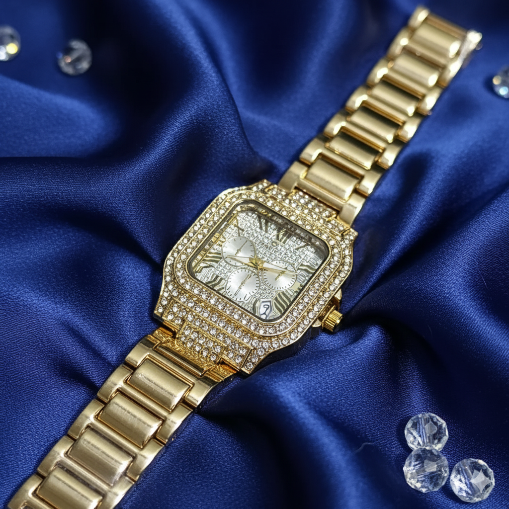 Mariga Carter Iced Out Diamond Women’s Watch – Full Crystal Luxury Edition