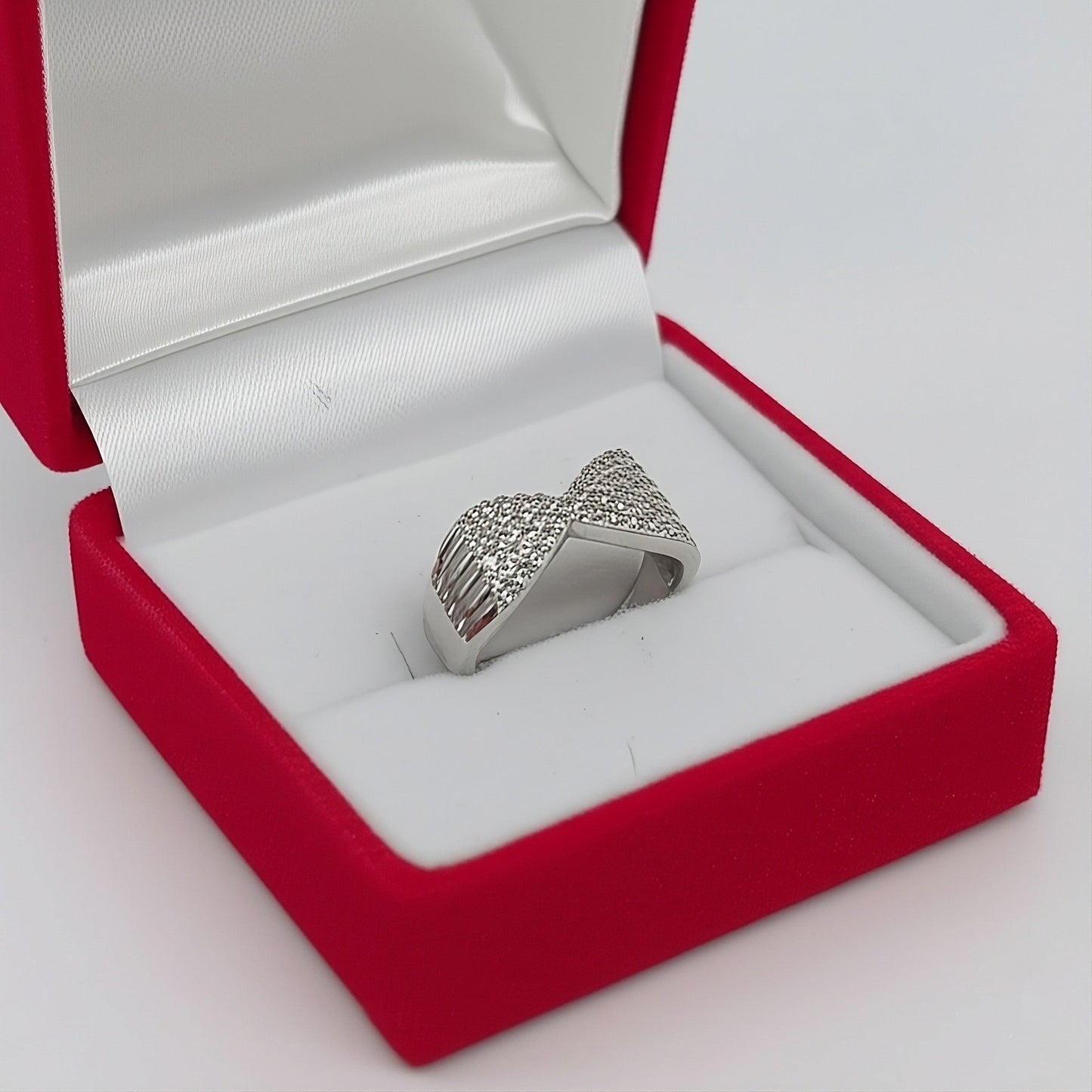 Geometric Intersection Sterling Silver Ring