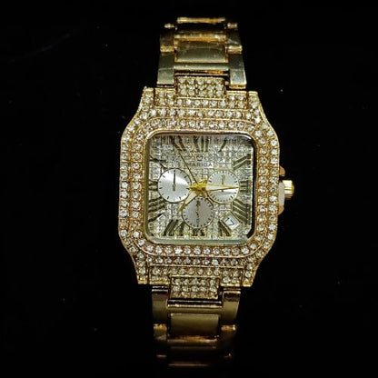 Mariga Carter iced out diamond women’s watch with full crystal luxury design