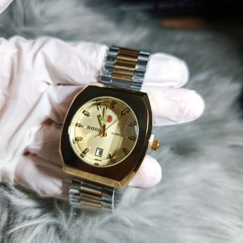 Front view of Rodd Classic Gold Dial Watch