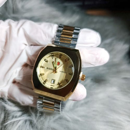 Front view of Rodd Classic Gold Dial Watch