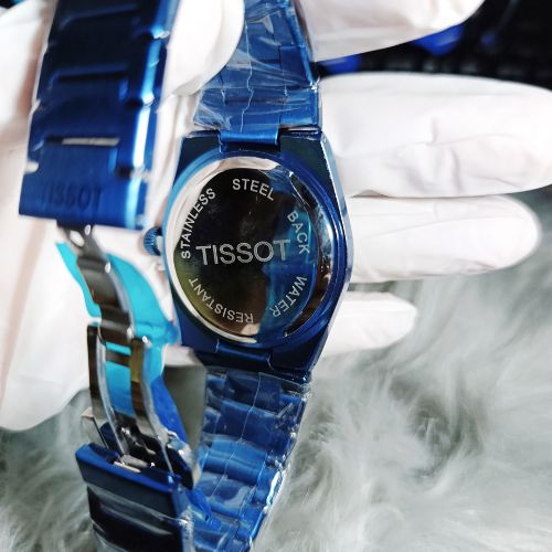  Stainless steel strap of Tissot PRX 1853 all blue men’s watch with folding clasp