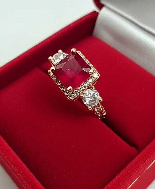 Chunky Cuban Chain Cocktail Ring
